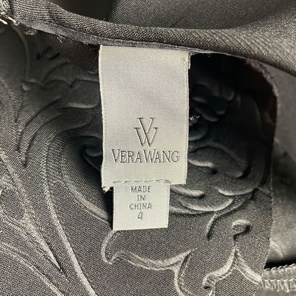 Vera Wang Embossed Neoprene Fit and Flare Scuba Dress 4 - Picture 12 of 12